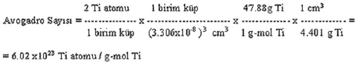 Avogadro Sayısı Hesaplama